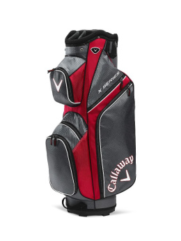 Callaway X Series golf bag (cart mount) - red / titanium / white