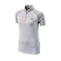 Koszulka golfowa polo Wilson ZIPPED (damska, biało-brzoskwiniowa, rozm. S)