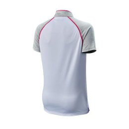 Wilson ZIPPED golf polo shirt (women's, white and pink, size L)