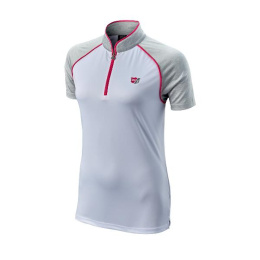 Koszulka golfowa polo Wilson ZIPPED (damska, biało-różowa, rozm. S)
