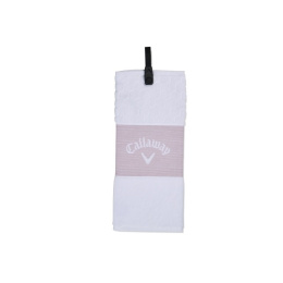 Callaway Tri-Fold golf club towel (white and pink, 40x53 cm)